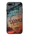Shop True Genius Typography Premium Glass Cover For iPhone 7 Plus (Impact Resistant, Matte Finish)-Front