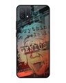Shop True Genius Typography Premium Glass Cover For Oppo A16K (Impact Resistant, Matte Finish)-Front