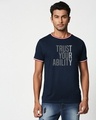 Shop Trust Your Ability Crewneck Varsity Rib H/S T-Shirt Multicolor-Front
