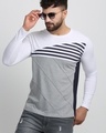 Shop Men's Grey Color Blocked T Shirt-Front