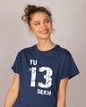 Shop Tu 13 Dekh Vintage Boyfriend T-Shirt-Front