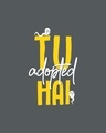 Shop Tu Adopted Hai Round Neck 3/4 Sleeve T-Shirt-Full