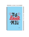 Shop Tu Bahar Mil Designer Notebook (Soft Cover, A5 Size, 160 Pages, Ruled Pages)-Design