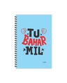 Shop Tu Bahar Mil Designer Notebook (Soft Cover, A5 Size, 160 Pages, Ruled Pages)-Full