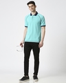 Shop Turquoise Contrast Thread Polo