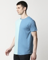 Shop Turquoise Melange Half & Half T-shirt-Design