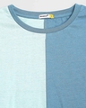 Shop Turquoise Melange Half & Half T-shirt