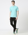 Shop Turquoise Pique Polo-Full