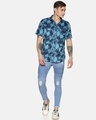 Shop Men Short Sleeve Cotton Printed Blue Camouflage Shirt-Full