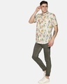 Shop Men Short Sleeve Cotton Printed Graphic On Beige Shirt-Full