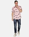 Shop Men Short Sleeve Cotton Printed Graphic Pink Shirt-Full