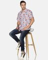 Shop Men Short Sleeve Cotton Printed Multicolor Fish White Shirt