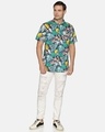 Shop Men Short Sleeve Cotton Printed Pineapple Multicolor Blue Shirt-Full