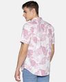 Shop Men Short Sleeve Cotton Printed Pink White Shirt-Design