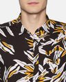 Shop Men Short Sleeve Rayon Printed Black Yellow Shirt