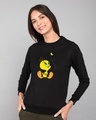 Shop Tweety And The Butterfly Fleese Light Sweatshirts (TWL)-Front