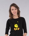 Shop Tweety And The Butterfly Round Neck 3/4th Sleeve T-Shirt (TWL)-Front