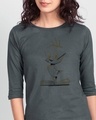 Shop Tweety Origami 3/4 Sleeve Slim Fit T-Shirts (LTJ)-Front