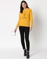 Shop Women's Yellow Tweety Origami Graphic Printed Sweater-Design