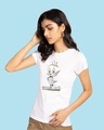Shop Women's Tweety Origami Slim Fit T-shirt-Front