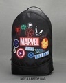 Shop Unisex Black Ultimate Marvel Small Backpack-Front