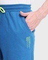 Shop Ultramarine Blue-Neon Lime Reflector Shorts