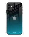 Shop Blue-Black Iphone 12 Ultramarine Premium Glass Case (Gorilla Glass & Shockproof Anti-Slip Silicone)-Front
