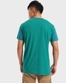 Shop Men's Ultramarine Green Color Block T-shirt-Design