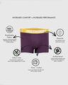 Shop Men's Aubergine Trunks with Yellow Band
