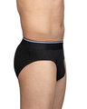 Shop Men's Classic Black Brief With Striped Band-Full
