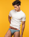 Shop Men's Light Blue Brief with Coral Band-Front