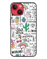 Shop Unicorn Ice Cream Premium Printed Glass Cover for Apple iPhone 14 (Shock Proof, Scratch Resistant)-Front