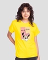 Shop Unique Minnie Boyfriend T-Shirt (DL) Pineapple Yellow-Front