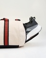 Shop Unisex Beige Superman Varsity Typography Duffel Bag