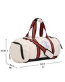 Shop Unisex Beige Superman Varsity Typography Duffel Bag