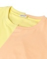 Shop Unisex Birthday Yellow Half & Half Color Block T-shirt