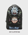 Shop Unisex Black 8-Bit Rick & Morty Printed Small Backpack-Front