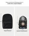 Shop Unisex Black 8-Bit Rick & Morty Printed Small Backpack