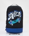 Shop Unisex Black & Blue Skater Printed Backpack-Front
