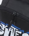 Shop Unisex Black & Blue Skater Printed Backpack