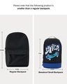 Shop Unisex Black & Blue Skater Printed Backpack