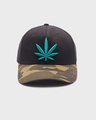 Shop Unisex Black Camo Melting Leaf Embroidered Baseball Cap-Front