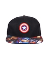 Shop Unisex Black Captain America Printed Baseball Cap-Front