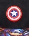 Shop Unisex Black Captain America Printed Baseball Cap-Full