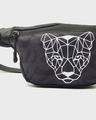 Shop Unisex Black Cheetah On Cheetah Printed Fanny Bag