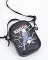 Shop Unisex Black Chidori Mini Graphic Printed Sling Bag-Front