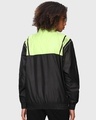 Shop Unisex Black & Green Color Block Windcheater Jacket