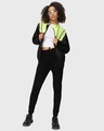 Shop Unisex Black & Green Color Block Windcheater Jacket