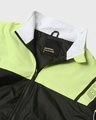 Shop Unisex Black & Green Color Block Windcheater Jacket