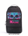 Shop Unisex Black Cyberpunk Printed Backpack-Front